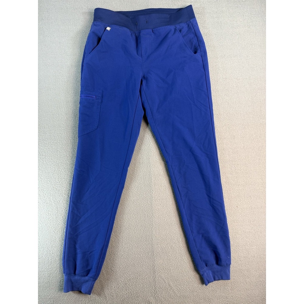 FIGS Technical Scrub Jogger Pants Womens S Tall Blue Cargo Cuffed W18SW2005T